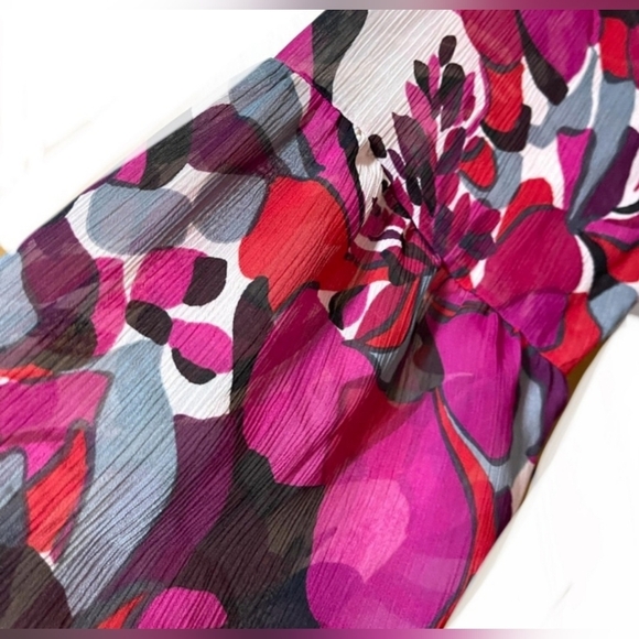 3X or 22/24 AVENUE Magenta Multicolor Floral Artsy Mixed Media Print Top - Picture 5 of 6